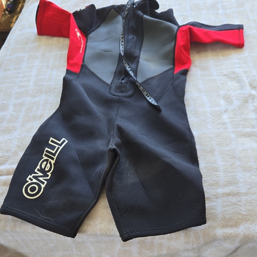 O'Neill Black and Red Wetsuit